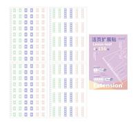 Adesivi di rinforzo perforatori - 156 pezzi protezioni autoadesive, rinforzi colorati per pagine perforate, per quaderni, forniture al dettaglio, segnalibri, pianificazione