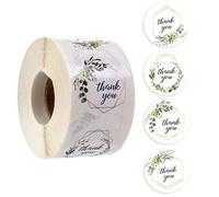Adesivi di ringraziamento 500 pezzi/rotolo autoadesivo verde per decalcomanie fresche forniture etichette per panetteria pane dessert confezione scatola