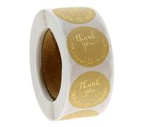 Adesivi di ringraziamento 500 pz/rotolo adesivo in lamina d'oro forniture etichette per panetteria pane dessert imballaggio imballaggio confezione regalo etichette sigillo