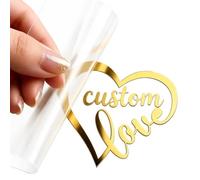 Adesivi di ringraziamento in lamina d'oro trasparenti personalizzati, etichette con nome logo personalizzato, adesivi in lamina metallica impermeabile per piccole imprese, imballaggi, sigilli di buste