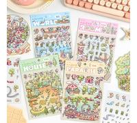 Adesivi di Scena,DIY 3D House Stickers,Fun DIY Stacking Scene Stickers con Pinzette (colore C)