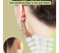 Adesivi di supporto per il lobo dell'orecchio per donne, toppe trasparente e invisibile per il lobo dell'orecchio per prevenire la trazione e l'allungamento degli orecchini, sottile e indolore Polieti