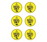 Adesivi: diametro 50 mm, 6 pezzi, solo diesel, per auto, laptop e altro ancora, DIESEL ONLY