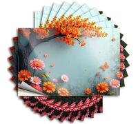 Adesivi divertenti fiori, farfalle e un ramo di albero con fiori d'arancio. Adesivi 10 adesivi anti Biden adesivi scherzi per adulti (6 x 9 cm)