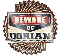 Adesivi divertenti per auto Beware of Dorian adesivi divertenti 10 pezzi Little Man Cave Sign segni sarcastici (6 x 9 cm)