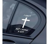 Adesivi divertenti per auto con scritta in inglese "I Can't But Know A Guy Car Cross Car Waterproof Fashion U8S8 Decorazione Sticker Laptop Bianco Sticker