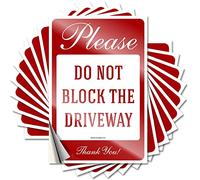 Adesivi divertenti per auto, con scritta "Please Do Not Block The Driveway Thank You", "No Parking", 10 pezzi, cartello sarcastico con omino (6 x 9 cm)