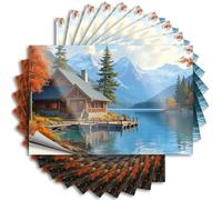 Adesivi divertenti per auto Cozy Cabin by The Lake in Autumn Stickers 10 pezzi Funk Around and Find Out adesivi divertenti (12 x 18 cm)