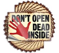 Adesivi divertenti per auto Dead Inside: A Warning Sign Stickers 10 pezzi Man Cave Decor and Accessories Family Car Stickers (8 x 12 cm)