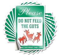 Adesivi divertenti per auto Please Don'T Feed The Goats, No Matter What They Say Funny Sticker 10 pezzi adesivi per auto di Halloween (12 x 18 cm)