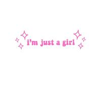 Adesivi divertenti per auto rosa “I'm Just A Girl” adatti alle auto