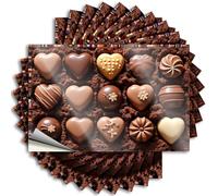 Adesivi divertenti per auto, una varietà di cioccolatini a forma di cuore con disegni intricati. Adesivi 10 pezzi uomo grotta uomo bar segni grotta per uomini (12 x 18 cm)