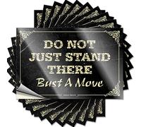 Adesivi e decalcomanie Hardhat Don't Just Stand There Bust A Move, adesivi divertenti per auto, 10 pezzi (12 x 18 cm)