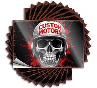 Adesivi e decalcomanie Hardhat Motori personalizzati: The Ultimate Motorcycle Helmet Design Stickers 10Pcs inappropriati Man Cave Funny Signs (8 x 12 cm)