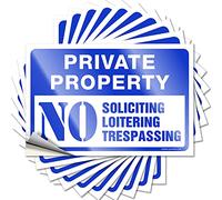 Adesivi e decalcomanie Hardhat "Private Property No Trespassing Sign,No Loitering Sign,No Soliciting Sign For Homemetal Sign Funny Sticker 10 Pcs Scherzi Adesivi Divertenti Segnali Alcolici (8 x 12 cm