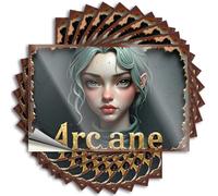 Adesivi e decalcomanie per auto Arcane: The Enchanted World Unveiled Stickers 10 adesivi scherzi per adulti decalcomanie per auto (12 x 18 cm)