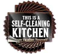 Adesivi e decalcomanie per cassetta degli attrezzi This is A Self-Cleaning Kitchen Clean Up After Yourself. Adesivi 10 adesivi divertenti per auto (8 x 12 cm)