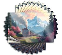 Adesivi e decalcomanie per cassetta degli attrezzi, treno a vapore, viaggio attraverso paesaggi montani, 10 pezzi, adesivi per finestrini auto, adesivi divertenti (6 x 9 cm)