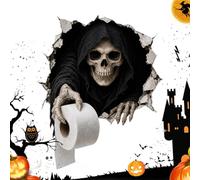 Adesivi e Decalcomanie per WC Decorazione Halloween Teschio Fantasma | Adesivi Fai Da Te Per Copriwater Per Appartamento Dormitorio Ufficio Agriturismo Hotel Camper Bagno