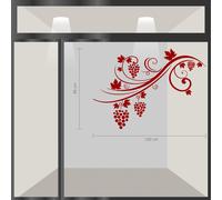 adesivi enoteca vetrine vetrofania stickers vino grappolo happy hours trattoria