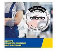 Adesivi etichette personalizzate - Scadenza Revisione Circolare - Stampa Diretta U.V. su PVC non carta (GARANZIA 10 ANNI) (300)
