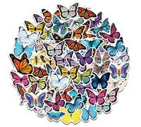 Adesivi farfalla a colori 50 pezzi, adesivi per laptop Adesivi bomba in vinile Confezione per bagagli auto Skateboard Decalcomania per motocicli per adolescenti Adulti