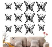 Adesivi Farfalle Muro - Decorazioni Parete Fiori Scheletro | Adesivi Farfalla 3D Decorazione Halloween per Soggiorno Ufficio Giornaliero Matrimonio Camera da Letto Mobili