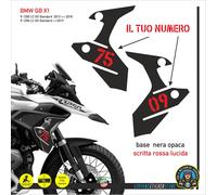 Adesivi Fianchetti alluminio Moto BMW R 1200 1250 Standard Trophy con numero