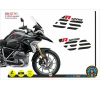 Adesivi Fianco Serbatoio Moto BMW R 1200 gs LC Executive 2017 ROSSO NERO ST H1