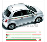 Adesivi Fiat 500 FASCE TRICOLORI strisce adesive bandiera italia adesivo