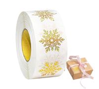 Adesivi Fiocchi di Neve | 500 Pezzi Adesivi Rotondi Brillantini Di Neve Natalizi,Rotolo Scrapbook Decorazione Festa,Per Biglietti Di Auguri Lavoretti Etichette Incarto