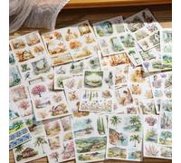 Adesivi Floreali per Scrapbooking Journaling Stickers Ta Merry Adesivi da giardino Adesivi estetici Decorativi Scrapbooking Blocco Note(Monet's Garden)