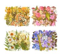 Adesivi Floreali Trasparenti, 160pcs Floreali Adesivi Set, Adesivi con Fiori Pressati, Scrapbooking Floreali Adesivi, Floreali Adesivi, Floreale Autoadesivi Trasparenti