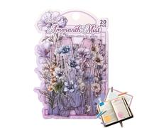Adesivi Floreali Vintage Per Il Journaling,20 Pezzi Decalcomanie Scatola Caramelle - Adesivi Disegnati A Mano - Per Scrapbooking Journaling Creazione Carte Progetti Scolastici Favori Party Laptop Borr