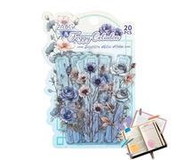 Adesivi Floreali Vintage Per Il Journaling - 20 Pezzi Per Custodia Telefono,Adesivo Per Cartoline D'Auguri - Per Scrapbooking Journaling Creazione Carte Progetti Scolastici Favori Party Laptop Borracc