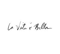 Adesivi for auto La Vita E Bella Lettere Vinili Decalcomanie Moda creativa Carrozzeria Windows Adesivi for paraurti(Black,45x10cm)