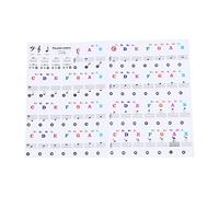 Adesivi For La Tastiera Del Pianoforte, Adesivi Colorati Di Grandi Lettere In Grassetto For Pianoforte Rimovibili A Doppio Pentagramma For Bambini Che Imparano Il Pianoforte