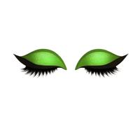 Adesivi for ombretti for ciglia con eyeliner for donne ragazze (verde) (D)