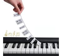 Adesivi For Tastiera Di Pianoforte, Strisce Di Note In Silicone Di Dimensioni Complete A 88 Tasti Riutilizzabile Viene Rimovibile Adesivi For Pianoforte For I Principianti (Color : Noir)