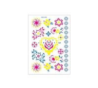 Adesivi for tatuaggi con stampa a lamina fluorescente, adesivi for tatuaggi sul braccio impermeabili(DKCS-022)
