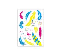 Adesivi for tatuaggi con stampa a lamina fluorescente, adesivi for tatuaggi sul braccio impermeabili(DKCS-028)