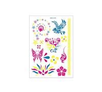 Adesivi for tatuaggi con stampa a lamina fluorescente, adesivi for tatuaggi sul braccio impermeabili(DKCS-019)
