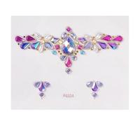 Adesivi for tatuaggi con strass for il viso, adesivi for la fronte con diamanti for ragazze(FG324)