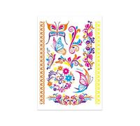 Adesivi for tatuaggi fluorescenti, adesivi for tatuaggi impermeabili, adesivi temporanei, decorazioni for feste(QMYG-018)