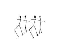 Adesivi for tatuaggi Gemini for donne, Succo di erbe stella a cinque punte impermeabili e durevoli, Adesivi for tatuaggi temporanei for donne, Tatuaggi finti realistici, Adesivi for tatuaggi durevoli,
