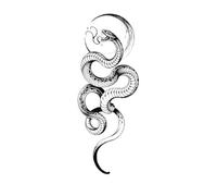 Adesivi for tatuaggi serie Snake for donne uomini Tatuaggi finti impermeabili Body Art Tatuaggi con serpenti sulla vita (14 * 6,8 cm)(002)