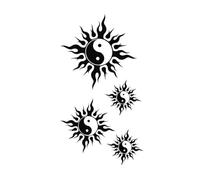 Adesivi for tatuaggi Sun Moon Planet Tatoo Temporanei impermeabili for donne Uomini adulti Tatoo a mano Art(005)