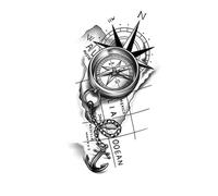 Adesivi for tatuaggi temporanei, di lunga durata da una a due settimane, for braccio, gamba