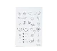 Adesivi for tatuaggi temporanei impermeabili con motivo piccolo da 1 pezzo, di lunga durata for una o due settimane, sulle dita for le donne