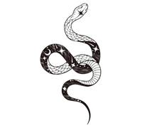 Adesivi for tatuaggi temporanei serpente nero di grandi dimensioni for donne uomini vita del corpo tatuaggi finti impermeabili con serpente cobra 3D